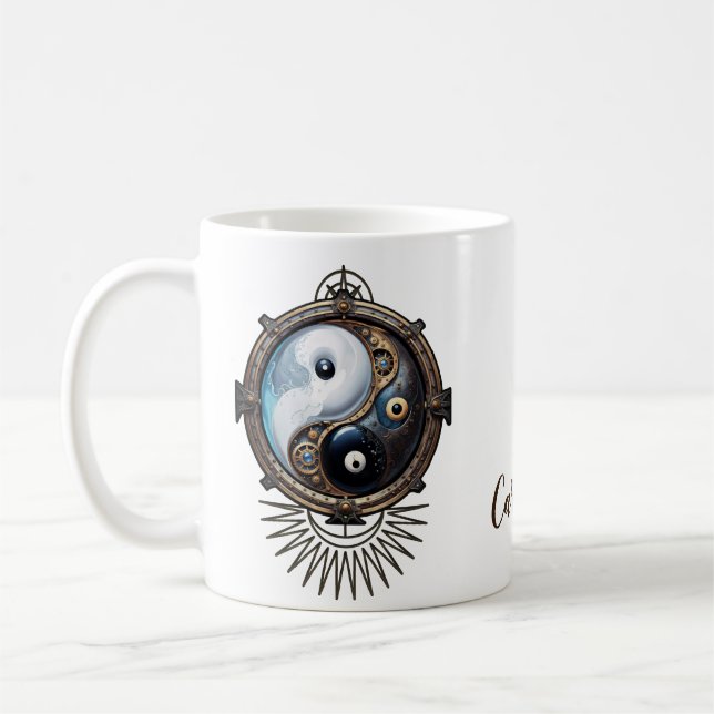 Elegantens tecken på yin Yang Kaffemugg (Vänster)