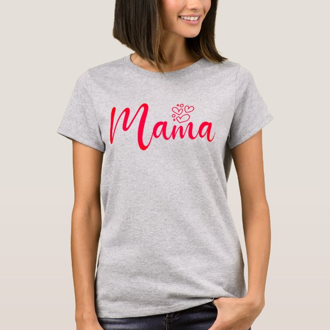 Elegantens textdesign Text Mamma typografi T Shirt (Framsida)