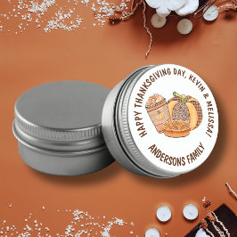 Elegantens Thanksgiving Dag Runt Klistermärke