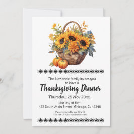 Elegantens Thanksgiving - middag Inbjudningar