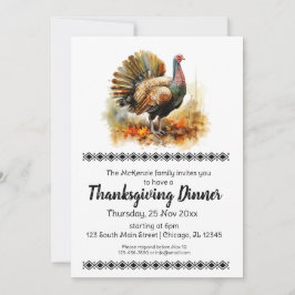 Elegantens Thanksgiving - middag Inbjudningar
