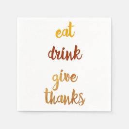 Elegantens Thanksgiving Pappersservett