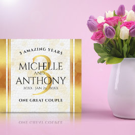 Elegantens tredje läder-Bröllop-årsdag Canvastryck