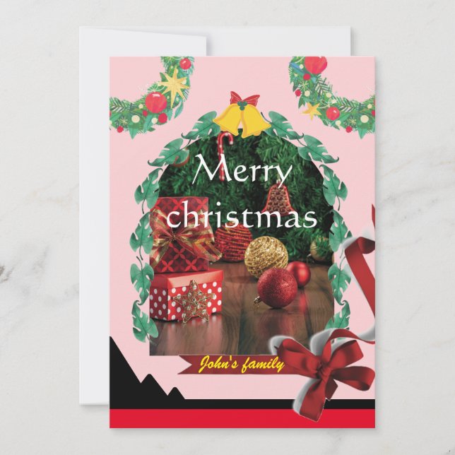 Elegantens unika chic för ljusbåge, god jul julkort (Framsida)