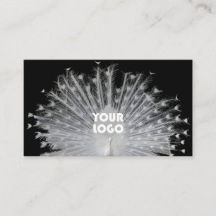 Elegantens unika design - svartvitt och Logotyp Visitkort