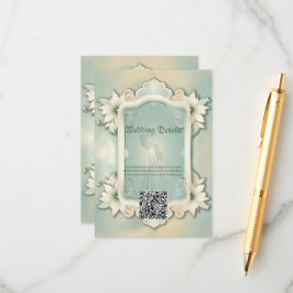 Elegantens utformning av blommigt för mjuk grönt. tilläggskort