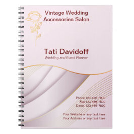 Elegantens utformning Mjuk färg Rosa Guld Anteckningsbok