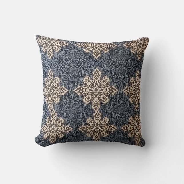 Elegantens vajerkuvert med komplex Mönster Kudde (Framsida)