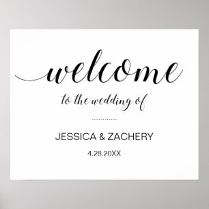 Elegantens välkomnande till Bröllop Poster