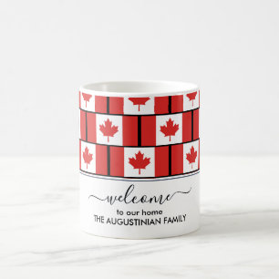 Elegantens välkomstlista CANADA FLAGGA Kaffemugg