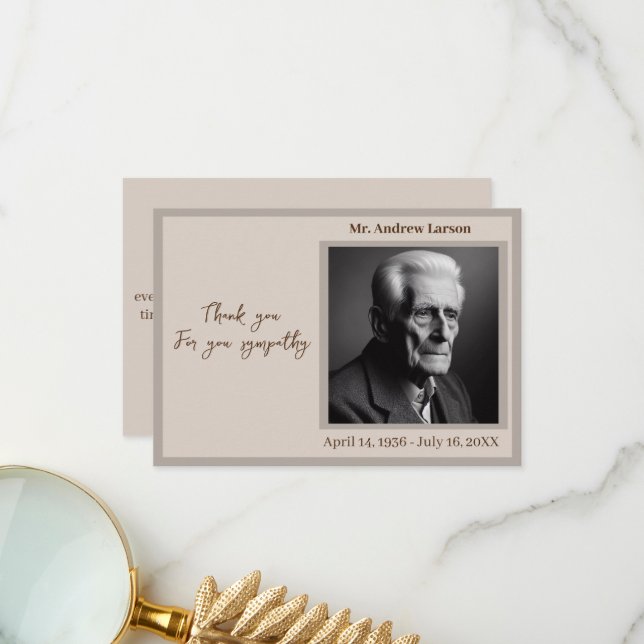 Elegantens vanliga minne från familjen tack kort (Fram/Back In Situ)