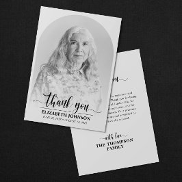 Elegantens vanliga minnesfoto tack kort