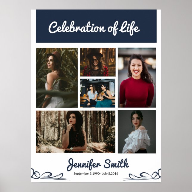 Elegantens vanliga välkomstskylt kollage poster (Framsidan)