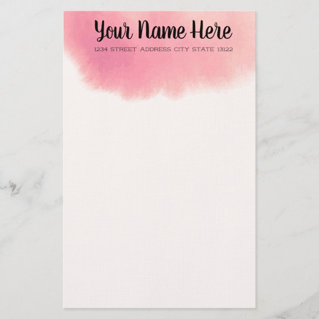 Elegantens vattenfärg brevpapper (Framsida)