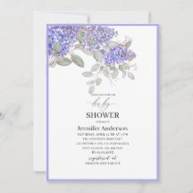 Elegantens vattenfärg Lilac Flowers Baby Shower In