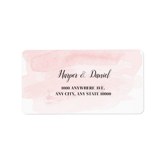 Elegantens  vattenfärgsadressetikett adressetikett (Framsidan)
