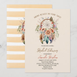 Elegantens vattenfärgsdröm catcher och blommor inbjudningar