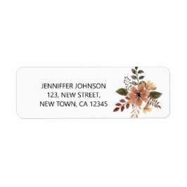 Elegantens vattenfärgsfärgsreturadressetikett returadress etikett