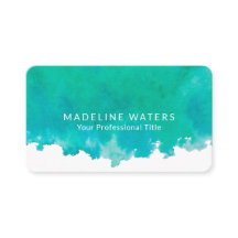 Elegantens vattenfärgsmoderna minimalisit blå Grön