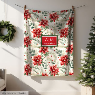 Elegantens vattenfärgsmuterade toner god jul fleecefilt