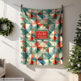Elegantens vattenfärgsmuterade toner god jul fleecefilt