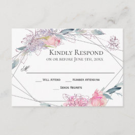 Elegantens vattenfärgsskiss Geometrisk Bröllop OSA Kort