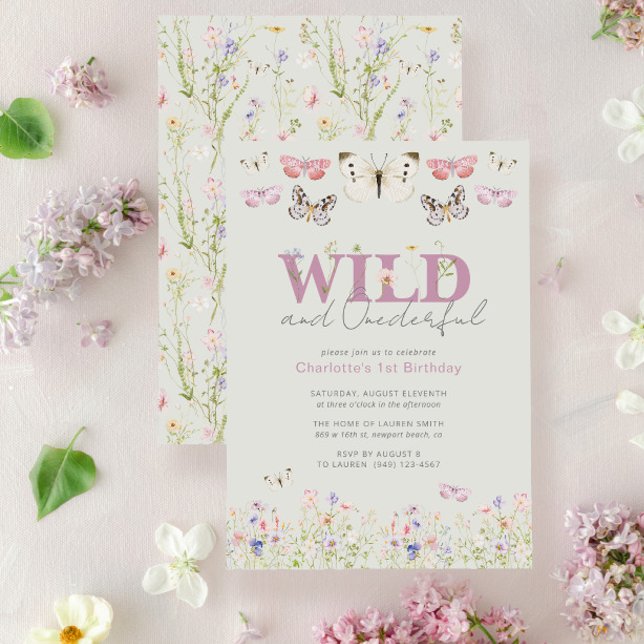 Elegantens Vild och källare 1:a födelsedagen Inbjudningar (Easily personalize this sweet baby shower invitation with your unique details)