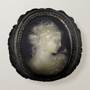Elegantens Vintage Antique Retro Cameo Brooch Rund Kudde
