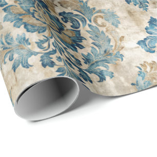 Elegantens Vintage blå Presentpapper