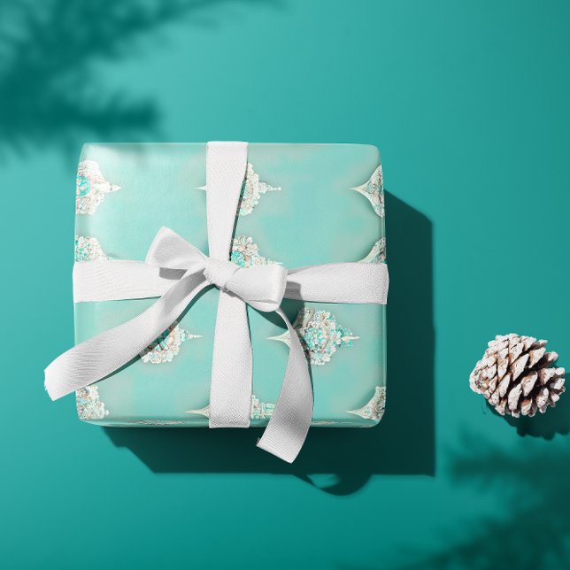 Elegantens Vintage Blåromb Kaskad Presentpapper (Skapare uppladdad)