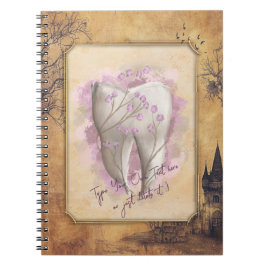 Elegantens Vintage Gammal fashiated Dental Gift Anteckningsbok