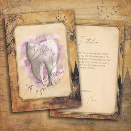Elegantens Vintage Gammal fashiated Dental Gift Inbjudningar
