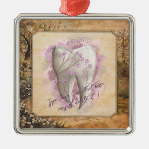 Elegantens Vintage Gammal fashiated Dental Gift Julgransprydnad Metall