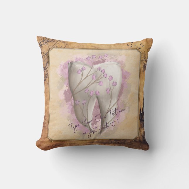 Elegantens Vintage Gammal fashiated Dental Gift Kudde (Framsida)