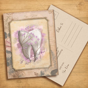 Elegantens Vintage Gammal fashiated Dental Gift Vykort