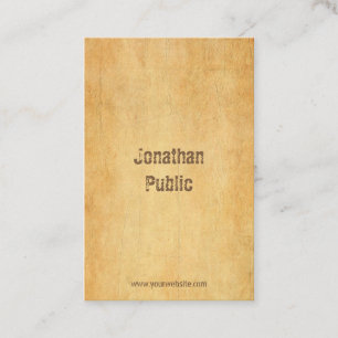 Elegantens Vintage Gammal Papper Coola för ostress Visitkort