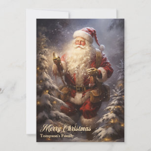 Elegantens vintage, klassiskt Jultomten Julkort