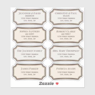 Elegantens vintage-märke CC0898 Adressetiketter fö Klistermärken