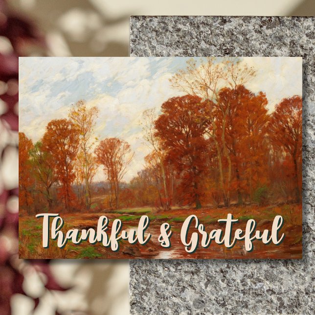 Elegantens Vintage tacksam och tacksam hösten Julkort (Skapare uppladdad)