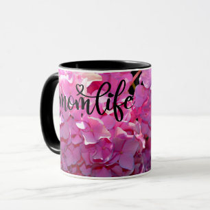 Eleganter för romsk rosa blommigt mugg