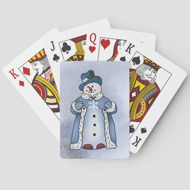 Eleganter Schneemann Casinokort (Baksidan)
