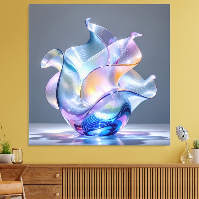 Elegantes Glasdesign Kunst in ihrer klarsten Form Canvastryck (Insitu (Vardagsrum))