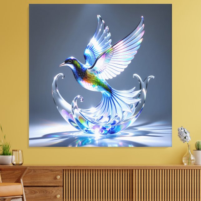 Elegantes Glasdesign Kunst in ihrer klarsten Form Canvastryck (Insitu (Vardagsrum))