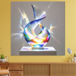 Elegantes Glasdesign Kunst in ihrer klarsten Form Canvastryck