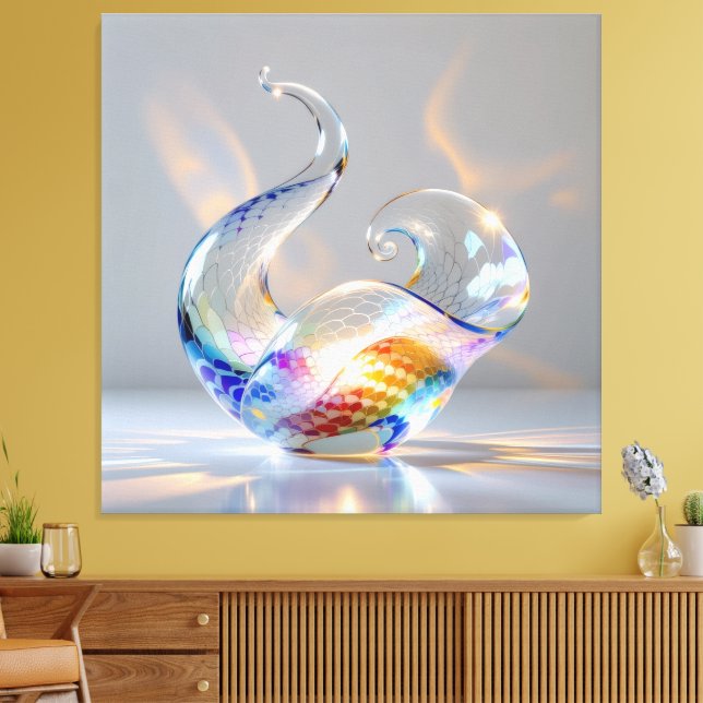 Elegantes Glasdesign Kunst in ihrer klarsten Form Canvastryck (Insitu (Vardagsrum))