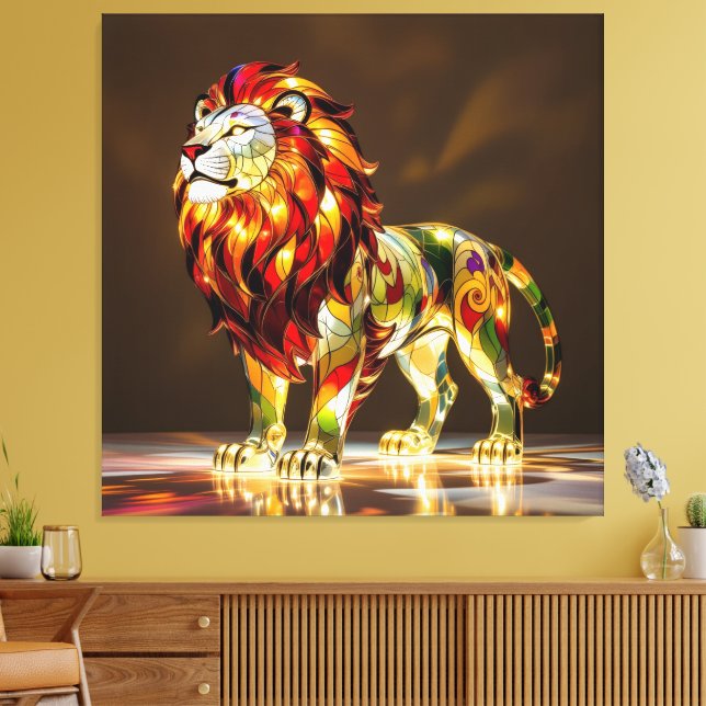 Elegantes Glasdesign Kunst in ihrer klarsten Form Canvastryck (Insitu (Vardagsrum))