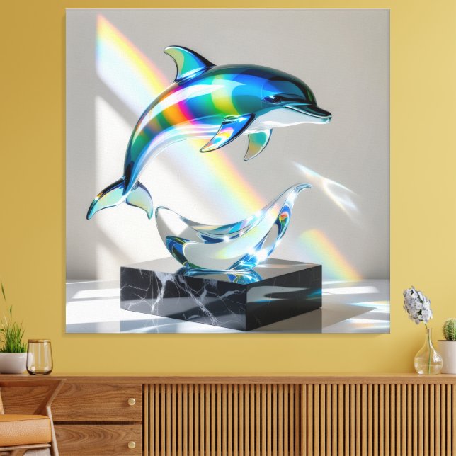 Elegantes Glasdesign Kunst in ihrer klarsten Form Canvastryck (Insitu (Vardagsrum))