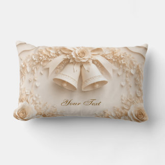 Elegantes Hochzeitsdesign mit Glocken und Rosen Lumbarkudde