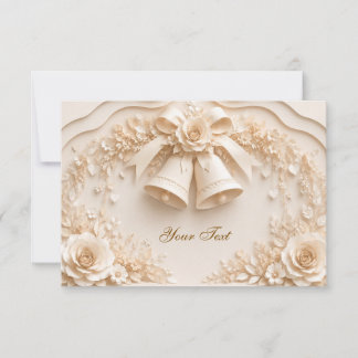 Elegantes Hochzeitsdesign mit Glocken und Rosen Spara Datumet