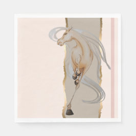 Elegantes Serviette mit edlem Pferdemotiv Pappersservett